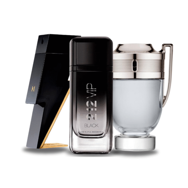 Box mit 3 Düften: BAD BOY, 212 VIP BLACK und Paco Rabanne INVICTUS (Eau de Parfum)