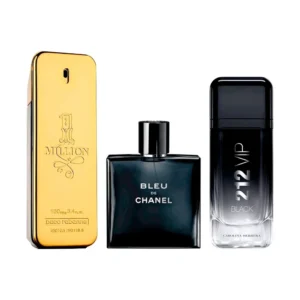 Exklusives Set mit 3 Parfums – 1 Million von Paco Rabanne, Bleu de Chanel und 212 VIP Black von Carolina Herrera [100 ml]